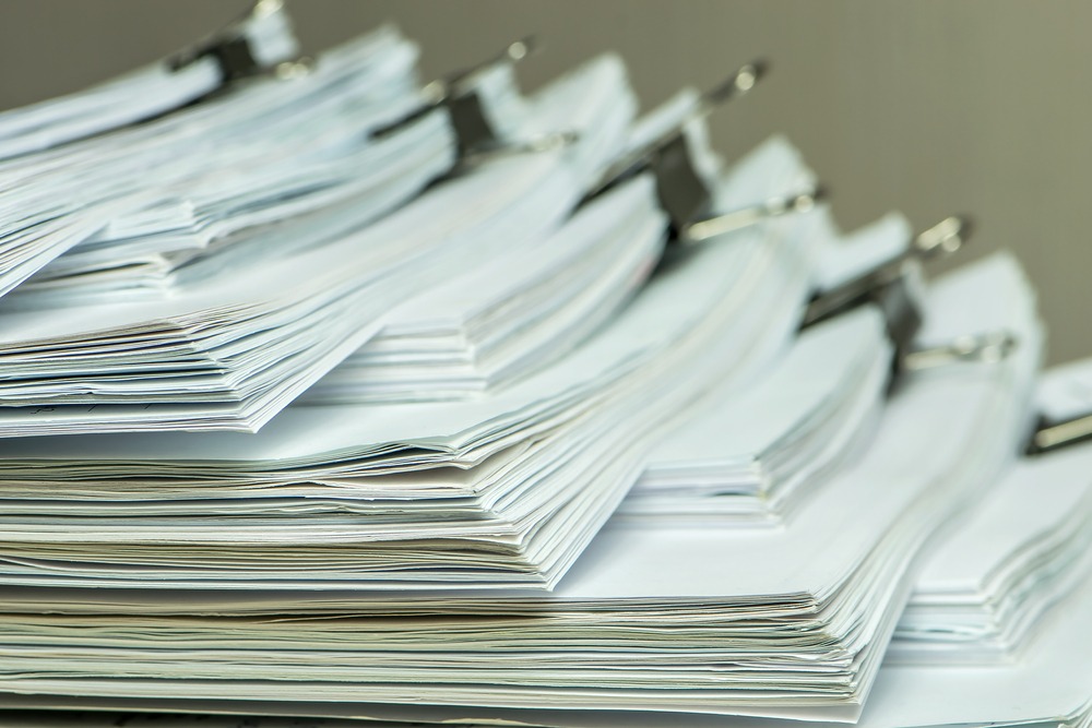 Bundles,Bales,Of,Paper,Documents.,Stacks,Packs,Pile,On,The